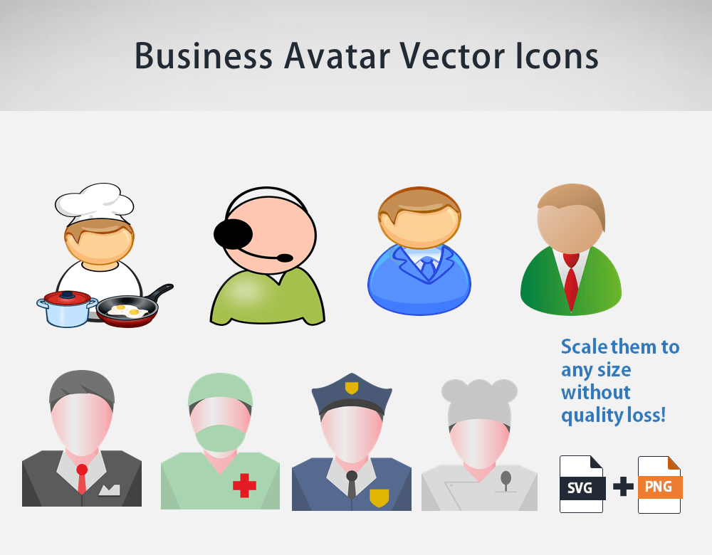 Business avatar icons