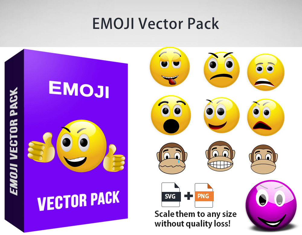 Emoji vector pack